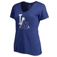 thumbnail image 1 of Women's Royal Los Angeles Dodgers X-Ray V-Neck T-Shirt, 1 of 3