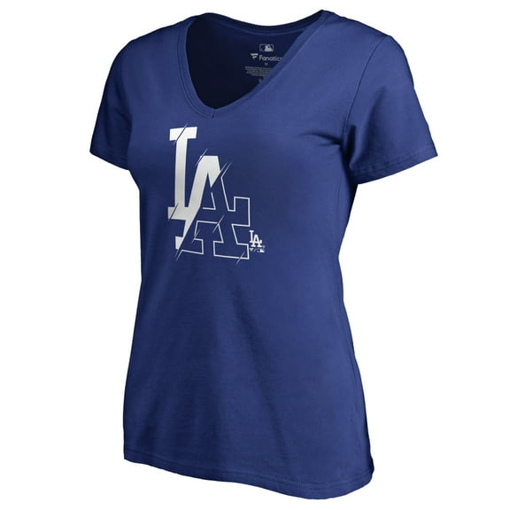 Women's Royal Los Angeles Dodgers X-Ray V-Neck T-Shirt