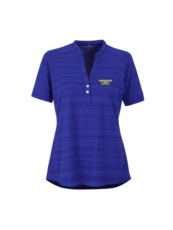 Women's Royal Morehead State Eagles Strata Textured Henley Shirt