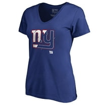 Women's Royal New York Giants X-Ray Slim Fit V-Neck T-Shirt