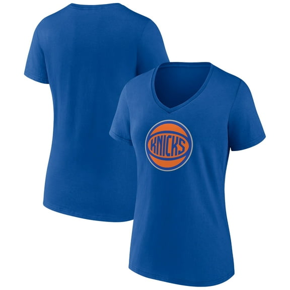 Women's Royal New York Knicks Alternate Logo V-Neck T-Shirt