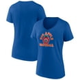 thumbnail image 1 of Women's  Royal New York Mets Big Apple Baseball V-Neck T-Shirt, 1 of 3