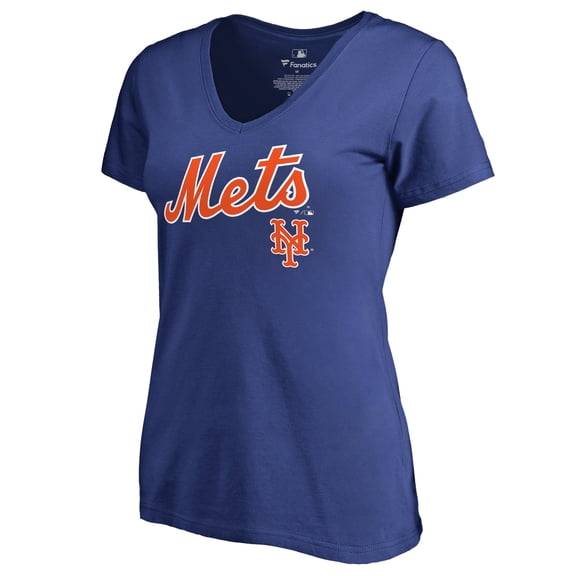 Women's Royal New York Mets Team Lockup T-Shirt