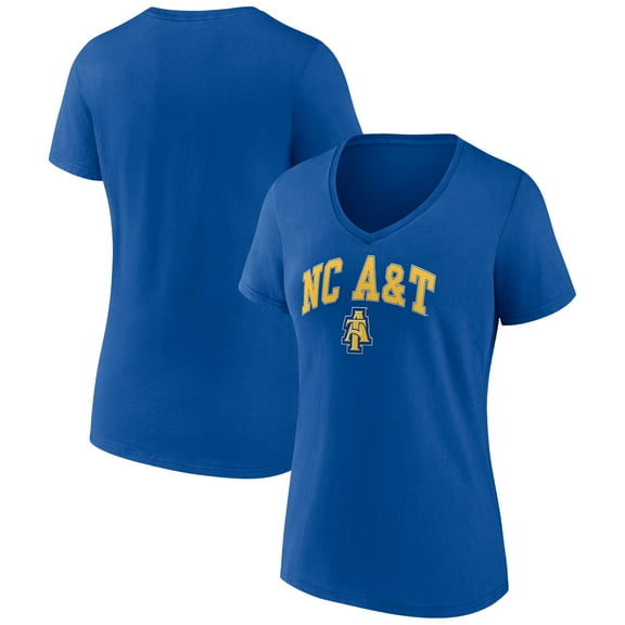 Women's Royal North Carolina A&T Aggies Campus V-Neck T-Shirt