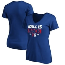 Women's Royal Philadelphia 76ers Ball Is Back V-Neck T-Shirt