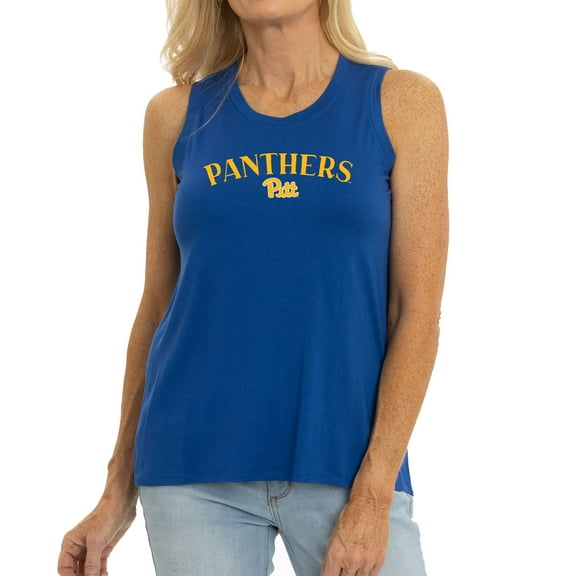 Women's Royal Pitt Panthers Hannah High Neck Tank Top