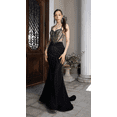 thumbnail image 1 of Women's Royal Queen Beaded Corset Mermaid Gown with Open Back & Crisscross Straps – Sparkly Formal Prom 2026 Dress RQ8209 Black And10 BLACK/NUDE, 1 of 1