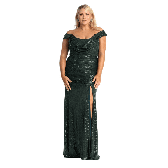 Women's Royal Queen Formal Gown Plus Size Dress Hunter Green 8