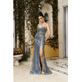 thumbnail image 1 of Women's Royal Queen evening elegant Dress Sleeveless Sequin Sheath Gala Gown RQ8160 Dustyblue 12 New Year's Eve, 1 of 9
