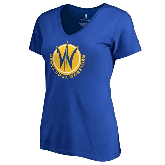 Women's Royal Santa Cruz Warriors Primary Logo V-Neck T-Shirt