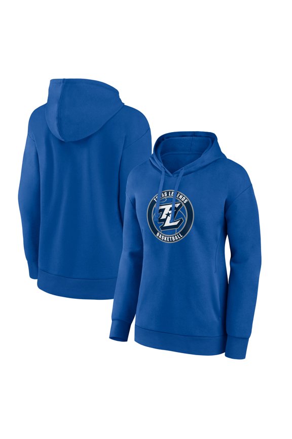 Women's Royal Texas Legends Team Primary Logo Pullover Hoodie