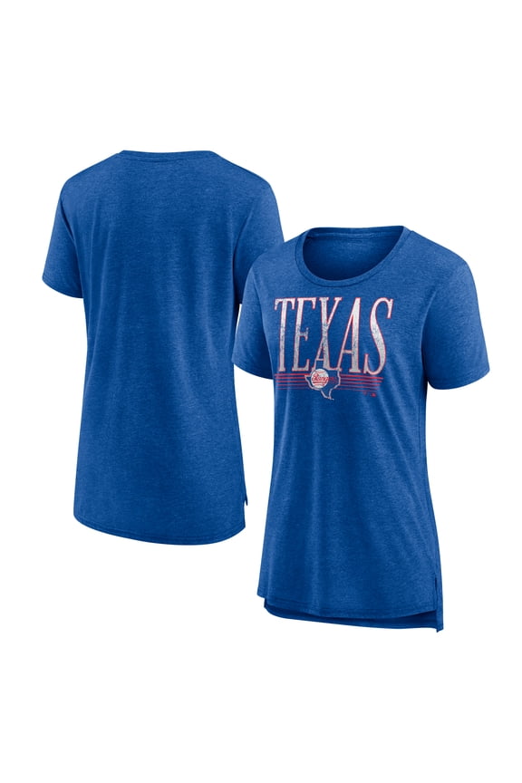 Women's Royal Texas Rangers Toppler Tri-Blend T-Shirt