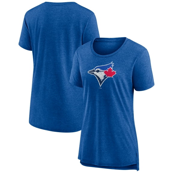 Women's Royal Toronto Blue Jays Weathered Official Logo Tri-Blend T-Shirt