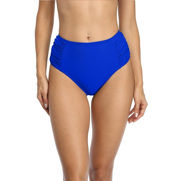 Women's Ruched Bikini Bottoms Solid Swim Briefs
