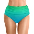 thumbnail image 1 of Women's Ruched Low Waisted Bikini Bottom Retro Vintage Swim Short Tankinis Boyshorts, 1 of 5