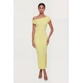 thumbnail image 1 of Women's Ruched One Shoulder Textured Knit Midi Dress, 1 of 3