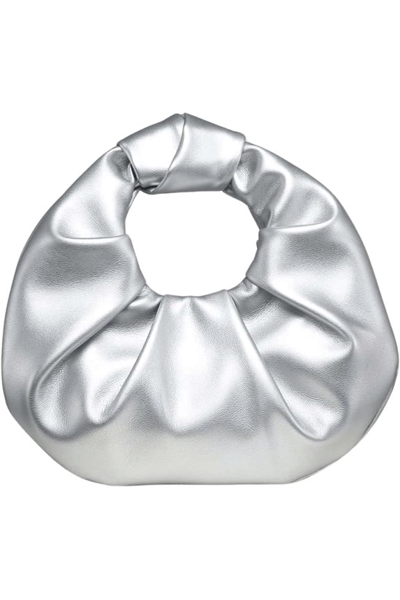 Women's Ruched PU Leather Hobo Handbag Clutch Purse