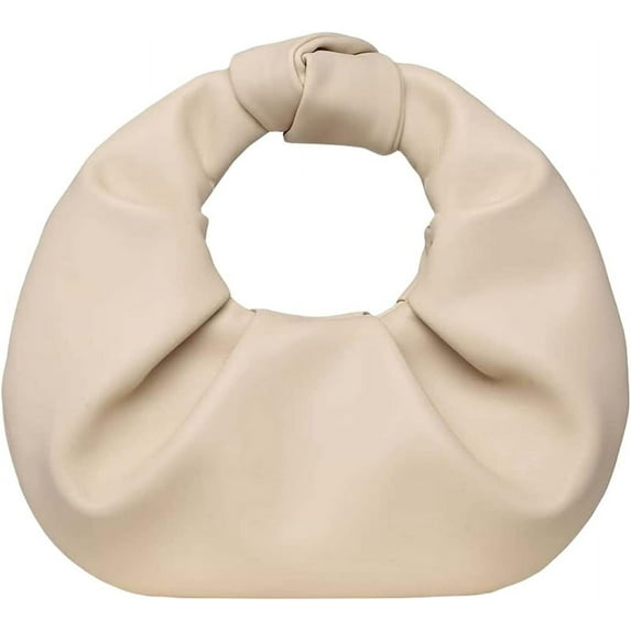 Women's Ruched PU Leather Hobo Handbag Clutch Purse