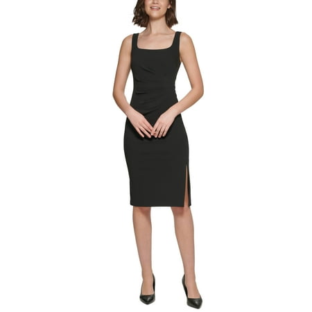 Women's Ruched Sheath Dress Black 10