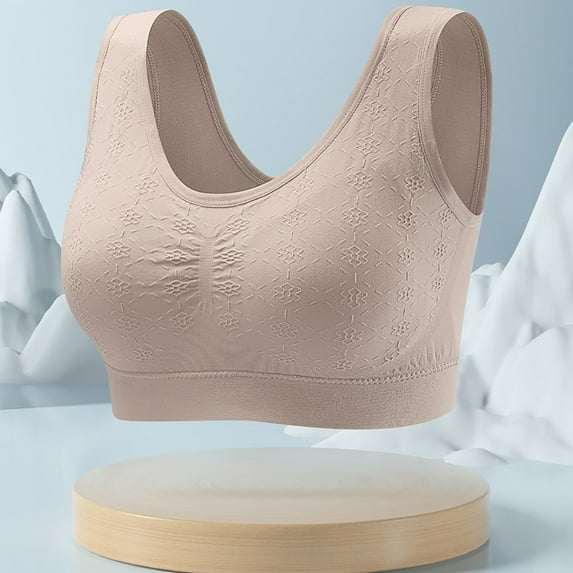 Women's Ruched Sports Bras Padded Workout Tops Medium Support Crop Tops