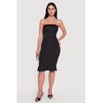 thumbnail image 1 of Women's Ruched Tube Dress with Ruffle Hem, 1 of 3
