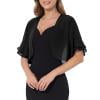 Women's Ruffl Short Sleeve Cardigan Lightweigh Chiffon Cropped Open Front Bolero Shrug for Dresses