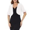 Women's Ruffl Short Sleeve Cardigan Lightweigh Chiffon Cropped Open Front Bolero Shrug for Dresses
