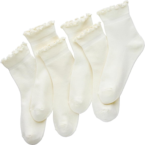 Women's Ruffle Ankle Socks – 6 Pairs Soft Cotton, Cute Frilly Trim, Breathable and Comfy for Everyday Wear