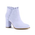 thumbnail image 1 of BLISSFUL STEP Valentine's Women's Ankle Boots Pointed Toe Zip-Up Block Heel Purple 9, 1 of 7