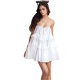thumbnail image 1 of Women's Ruffle Layered Tie Shoulder Cami Dress 100% Cotton Fabric for Effortless Summer Chic Everyday Wear AllDay, 1 of 18
