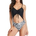 thumbnail image 1 of Women's Ruffle One Piece Swimsuits Cutout Bathing Suit Asymmetric Shoulder Monokini, 1 of 7