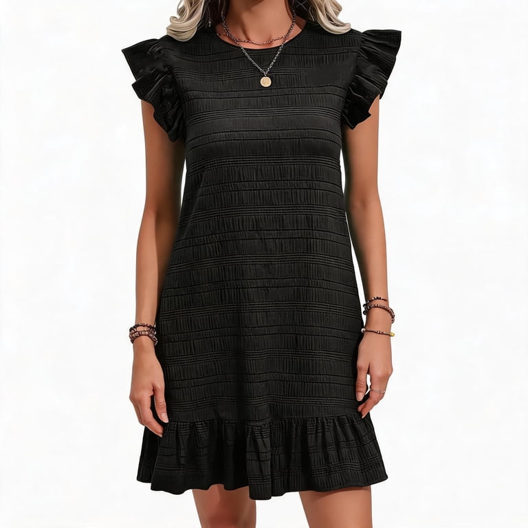 knit mini shift dress Lands' End Women's Silky Knit Mini Shift Dress
