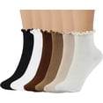 thumbnail image 1 of Women's Ruffle Socks, Womens Fun Novelty Crew Colorful Fashion Casual Socks, 1 of 9