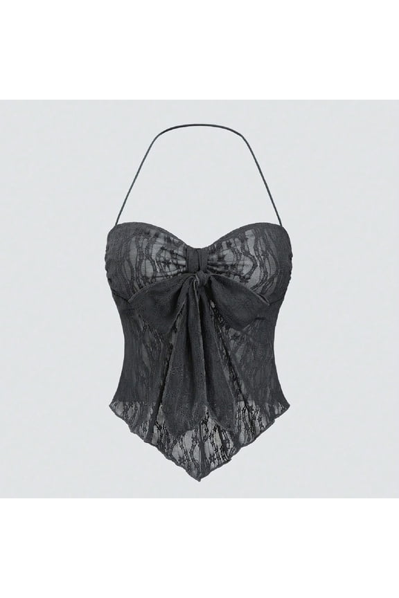 Women's Ruffled Halter Neck Cami Top - Feminine Flowy Resort & Date Night Wear