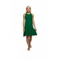 thumbnail image 1 of Women's Ruffled Sleeveless Crewneck Tank Dress, M, Green, by Ambesonne, 1 of 3