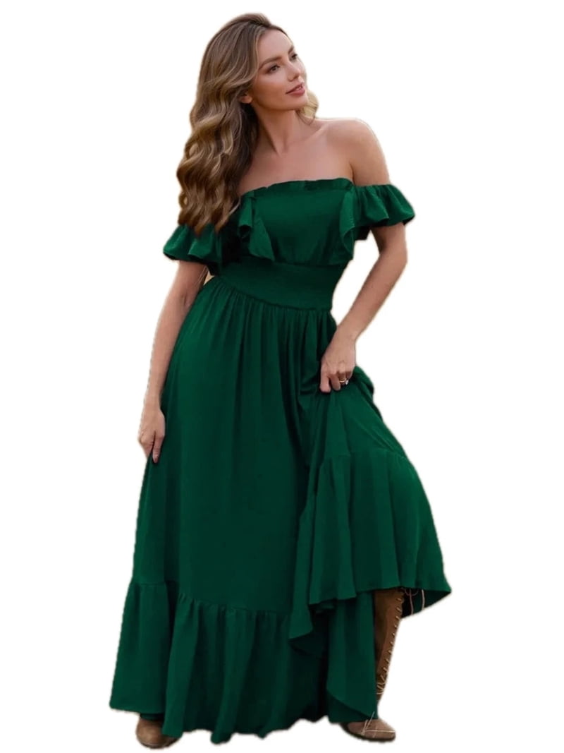 smocked dress material Green Plaid Shirred Cotton Fabric: 42"l Elastic Smocking this dress features a smocked fitted top for a flattering fit Everyday The Label Women's Ruffled
