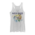 thumbnail image 1 of Women's Rugrats Naps and Snacks  Racerback Tank Top White Heather 2X Large, 1 of 3