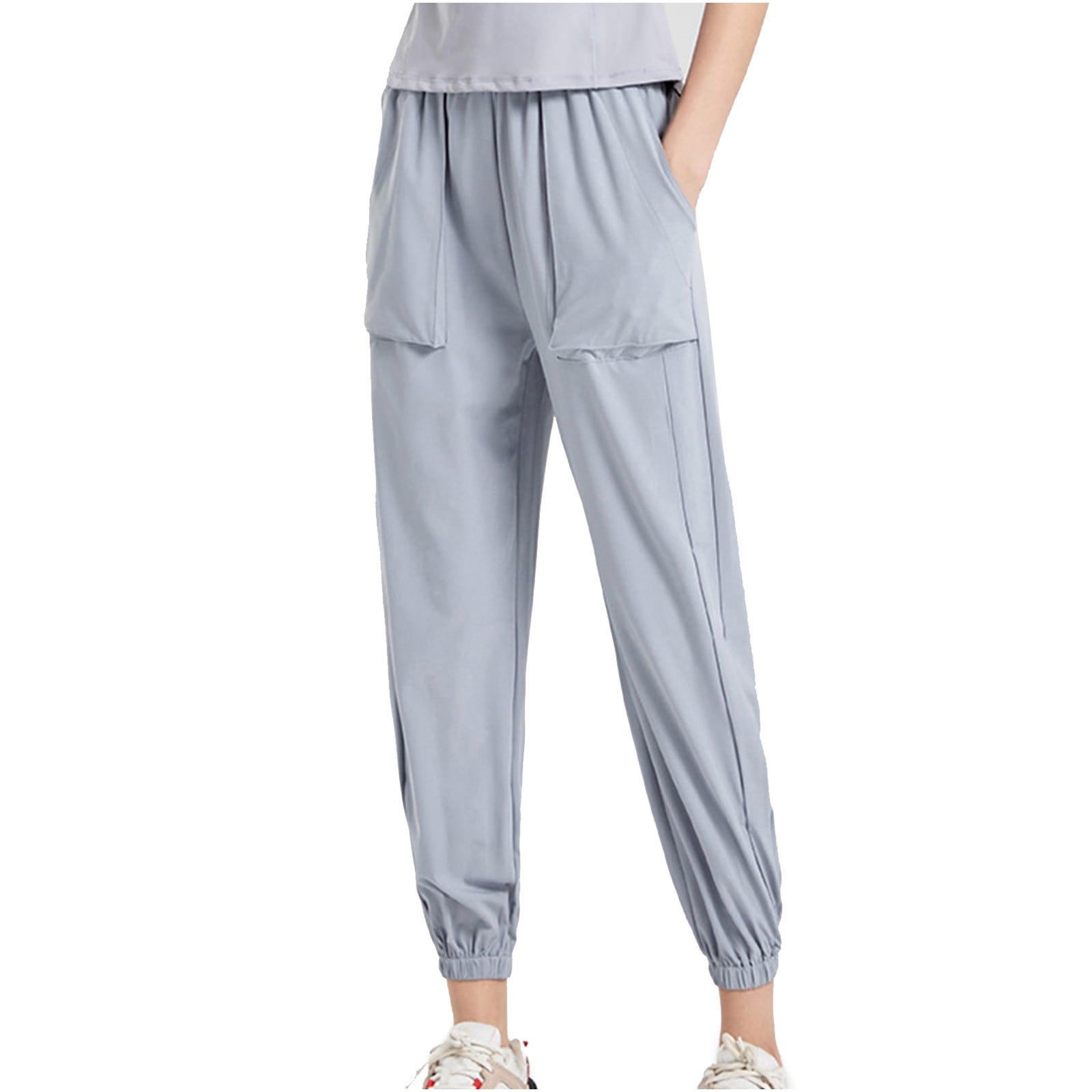 Women's Running Pants High Waist Cinch Bottom Joggers Sweatpants Casual