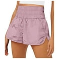 thumbnail image 1 of Women's Running Quick Shorts Workout Elastic Athletic Yoga Dry High Waist Activewear, XL, Light Pink, 1 of 4