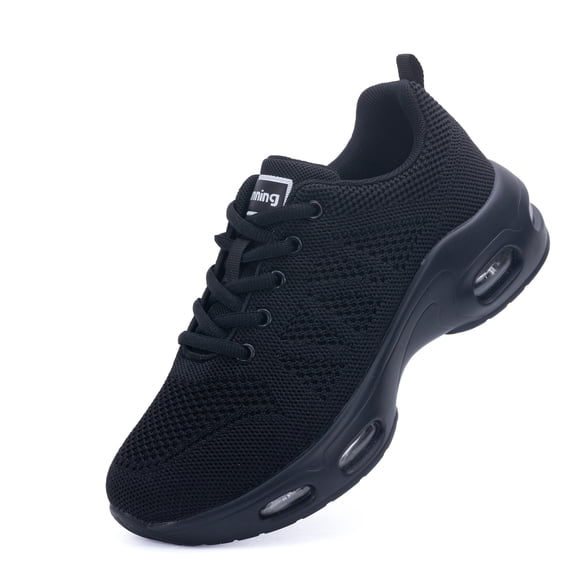 Womens Shoe Athletic Tennis for Women Lightweight Sneakers Breathable Walking Shoes for Workout PureBlack Size 10