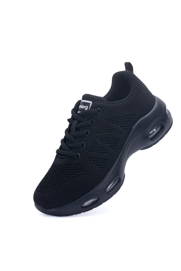Womens Shoe Athletic Tennis for Women Lightweight Sneakers Breathable Walking Shoes for Workout PureBlack Size 11