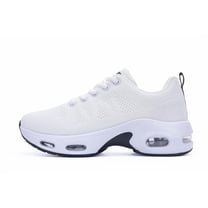 Women's Running Shoes Athletic Tennis Lightweight Sneakers Breathable Walking Shoes for Workout Fitness White Size 8.5
