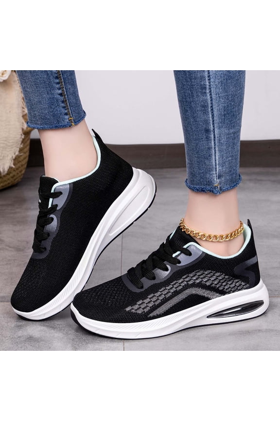 Women’s Running Shoes Lightweight Athletic Sneakers, Breathable Cushioned Lace-Up Gym Walking & Training Trainers