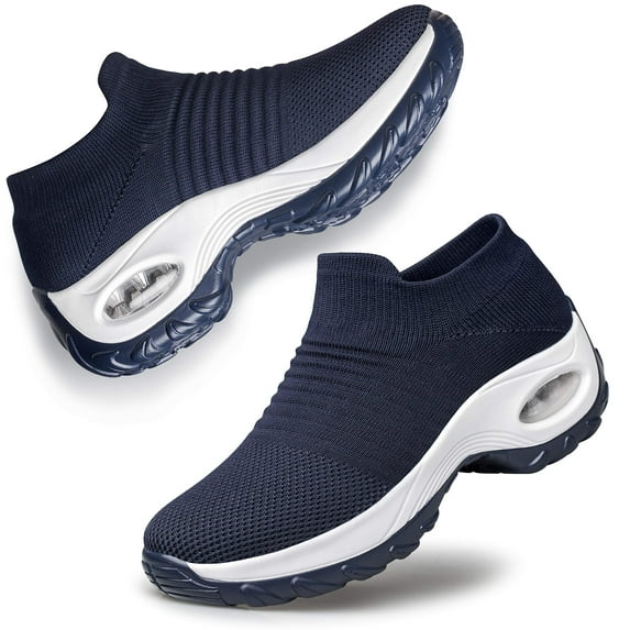Women's Running Shoes - Walking Shoes Air Cushion Sock Sneakers