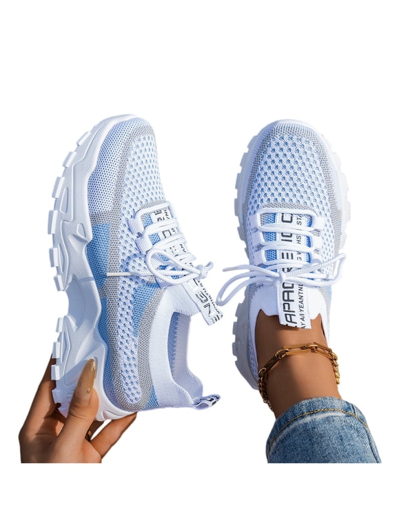 Women's Running Shoes for Women, Sneakers, Breathable Knitted Low Top Sports Shoes,36