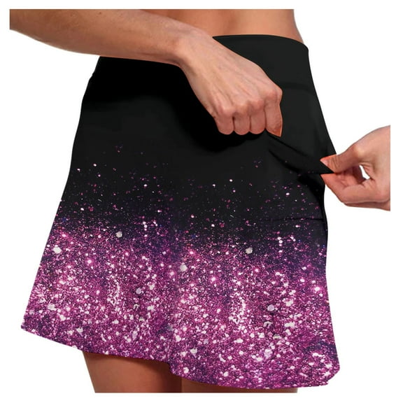 Women's Running Shorts 2 In 1 High Waisted Flowy Running Butterfly Shorts Summer High Elastic Gym Shorts Tennis Skorts Shorts with Drawstring