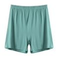 thumbnail image 1 of Women's Running Shorts New Womens Pajama Shorts Soft Comfortable Lightweight Elastic Drawstring Plus Size Pajama Bottoms Shorts with Pockets New Green 3XL, 1 of 6