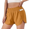 thumbnail image 1 of Women's Running Shorts Elastic High Waisted Athletic Workout Shorts with Pockets, 1 of 6