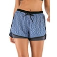 thumbnail image 1 of Women's Running Shorts with Pockets High Waisted Athletic Workout Gym Shorts for Women with Liner, Light Blue, XL, 1 of 8