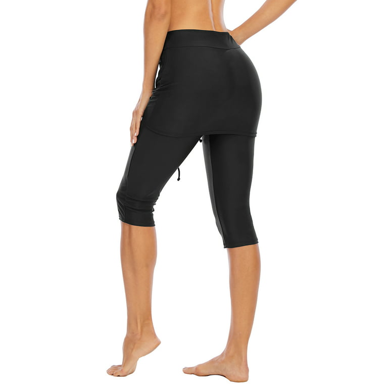 Women's Running Swimming Pants Skirted Swim Shorts Cropped Capri Surf  Leggings Wetsuit Pants UV Boardshorts 